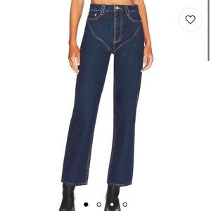 Pistache Western Straight Leg Jean